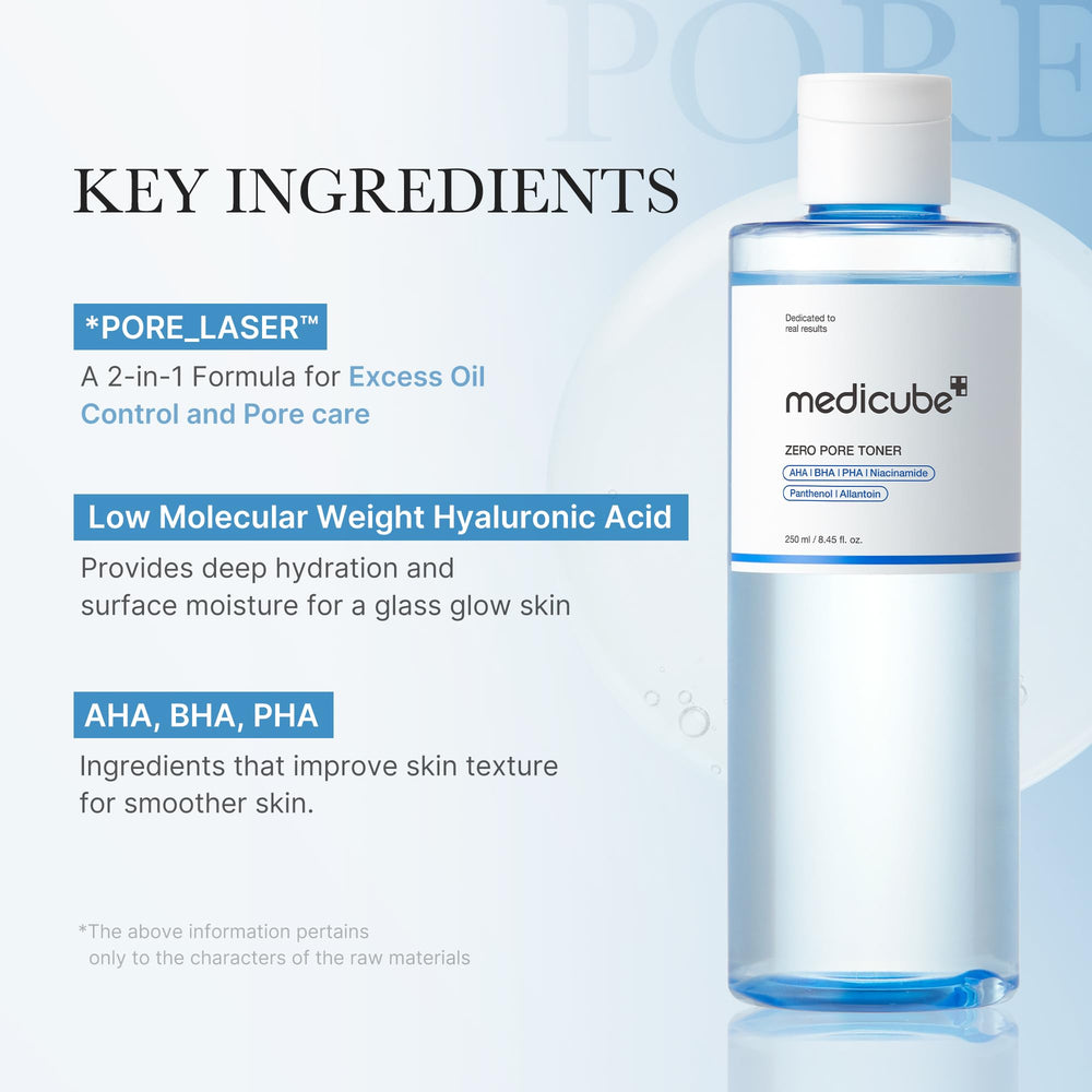 Medicube Zero Pore Toner — texture légère pour un usage quotidien.