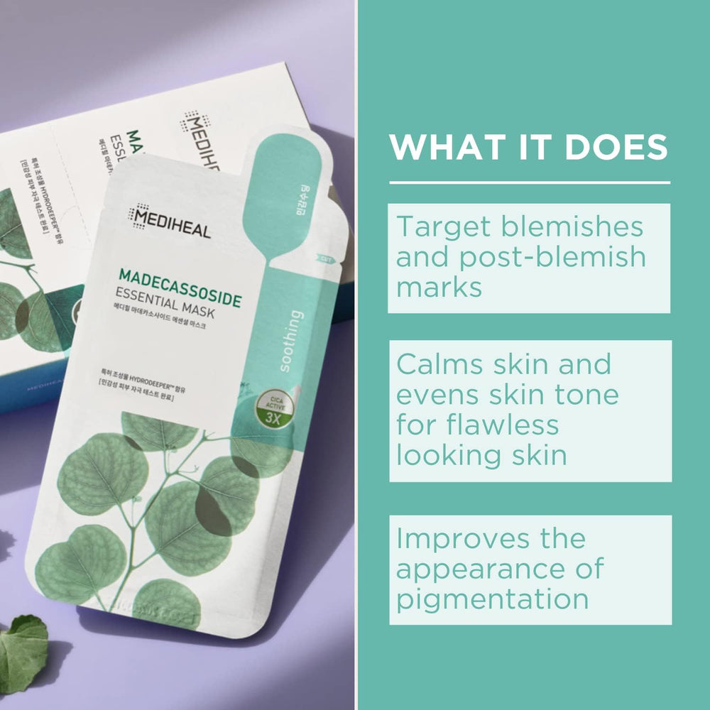 Mediheal complexe Cica 3x pour atténuer les imperfections et uniformiser le teint.