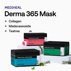 Mediheal Derma 365 Masque arbre à thé: feuille unique prête à l’application rapide.