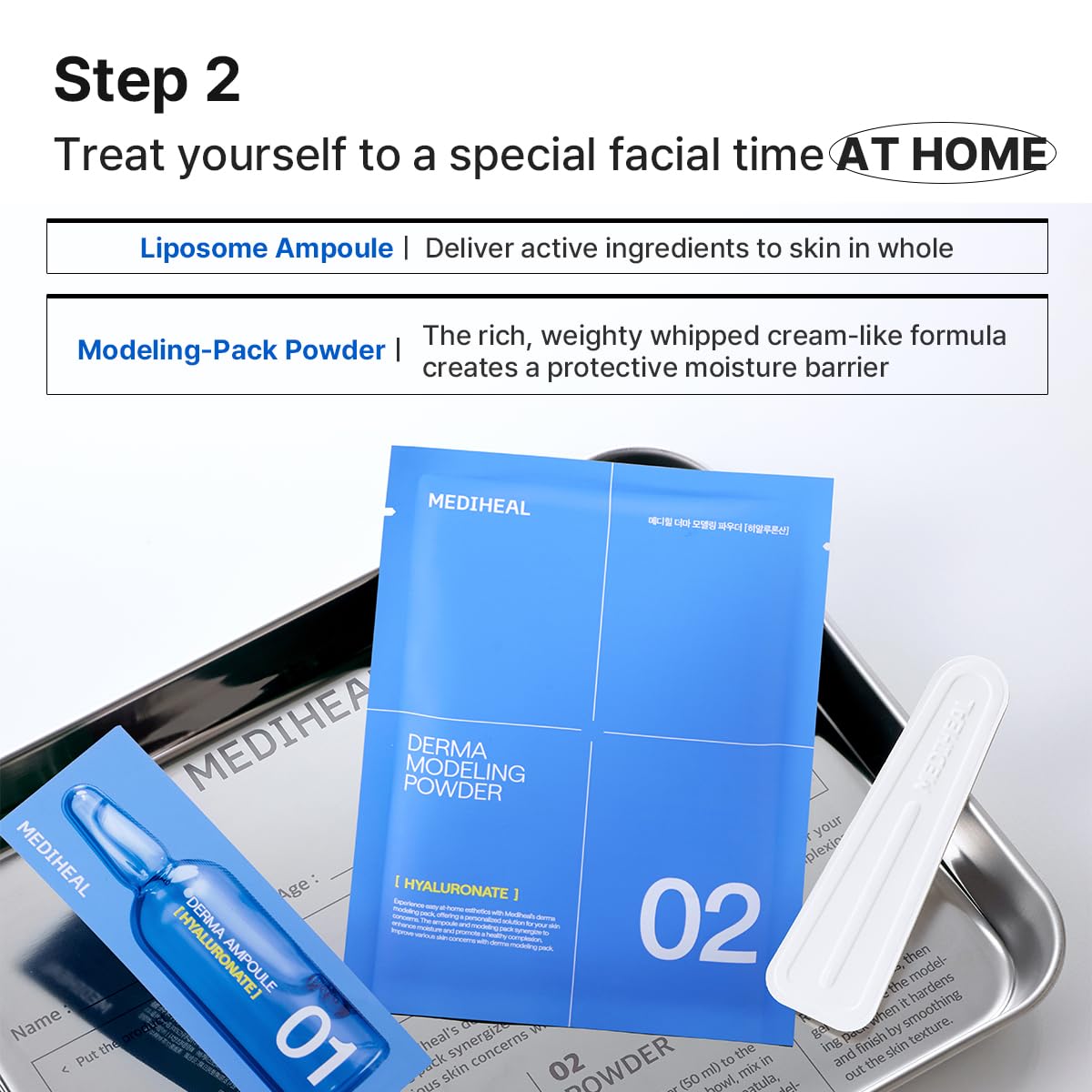 Mediheal Derma Modeling Pack application rapide, prêt à l’emploi en quelques minutes.