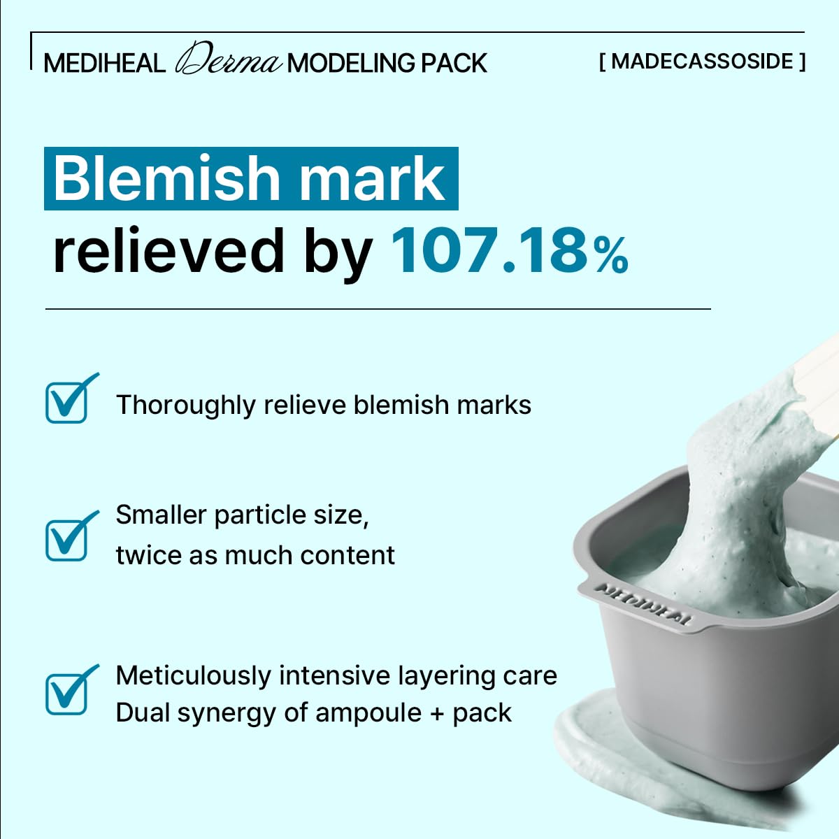Poudre de modelage dans pot, pour une adhérence parfaite du masque.