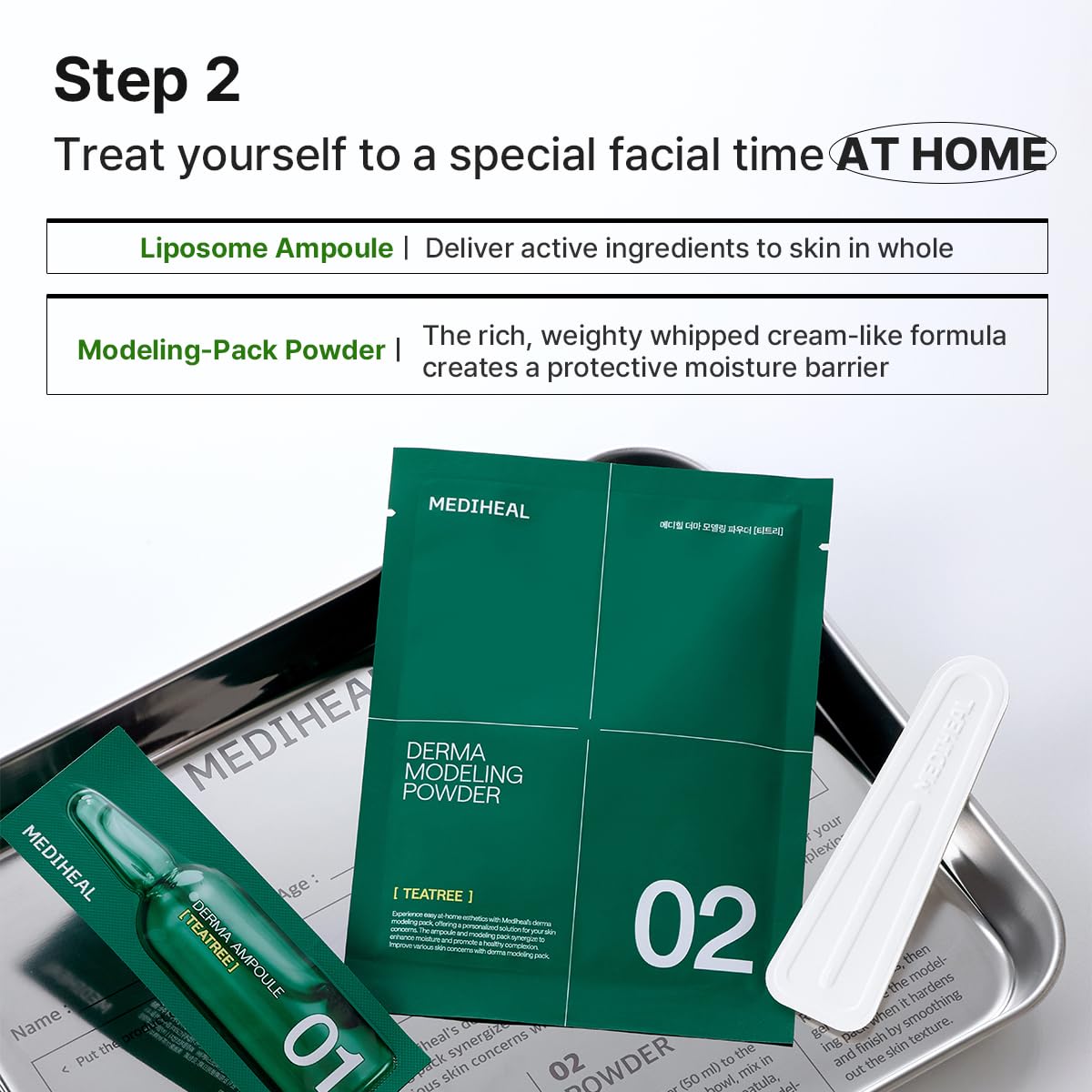 Mediheal Derma Modeling Pack Teatree : application simple à domicile