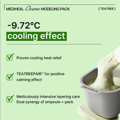 Mediheal Derma Modeling Pack Teatree : duo ampoule et poudre pour absorption