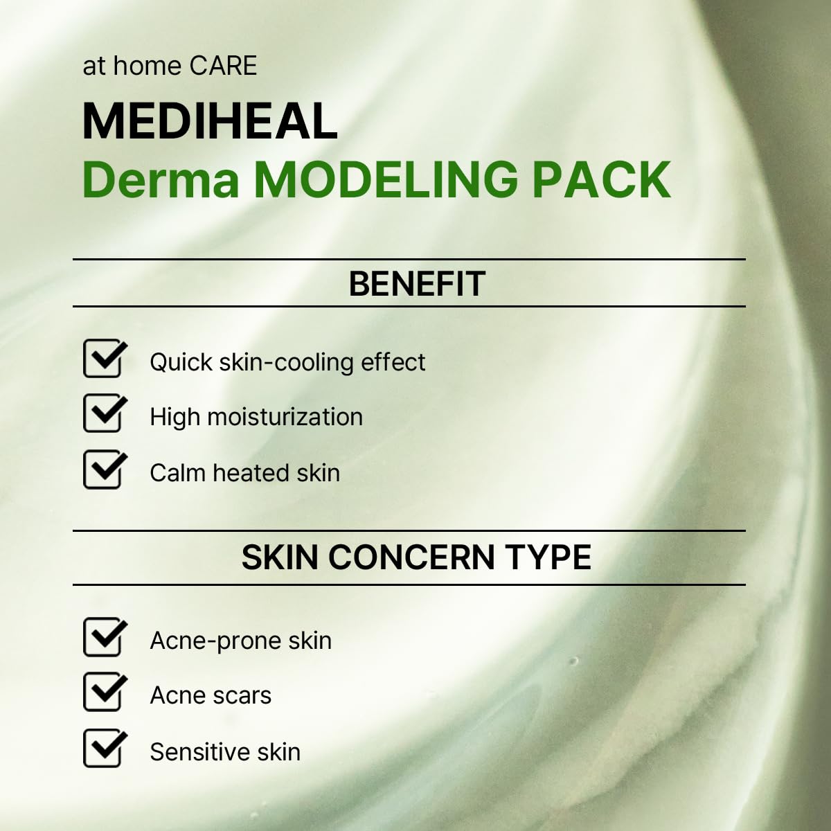 Mediheal Derma Modeling Pack Teatree : masque gel rafraîchissant et hydratant