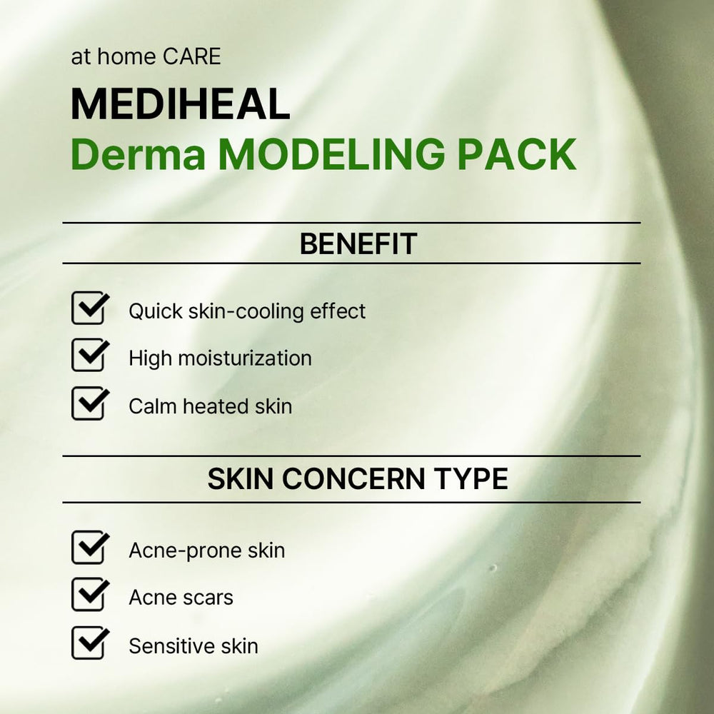 Mediheal Derma Modeling Pack Teatree : masque gel rafraîchissant et hydratant