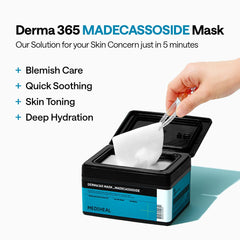 Application rapide avec Mediheal Derma 365 Madecassoside Mask pour soirs chargés
