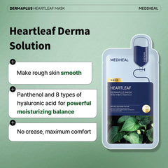 Mediheal Dermaplus Heartleaf : application sur le visage, fini frais