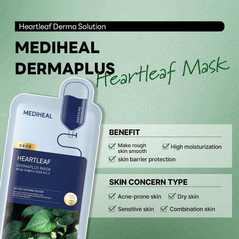 Mediheal Dermaplus Heartleaf : texture non collante qui pénètre rapidement