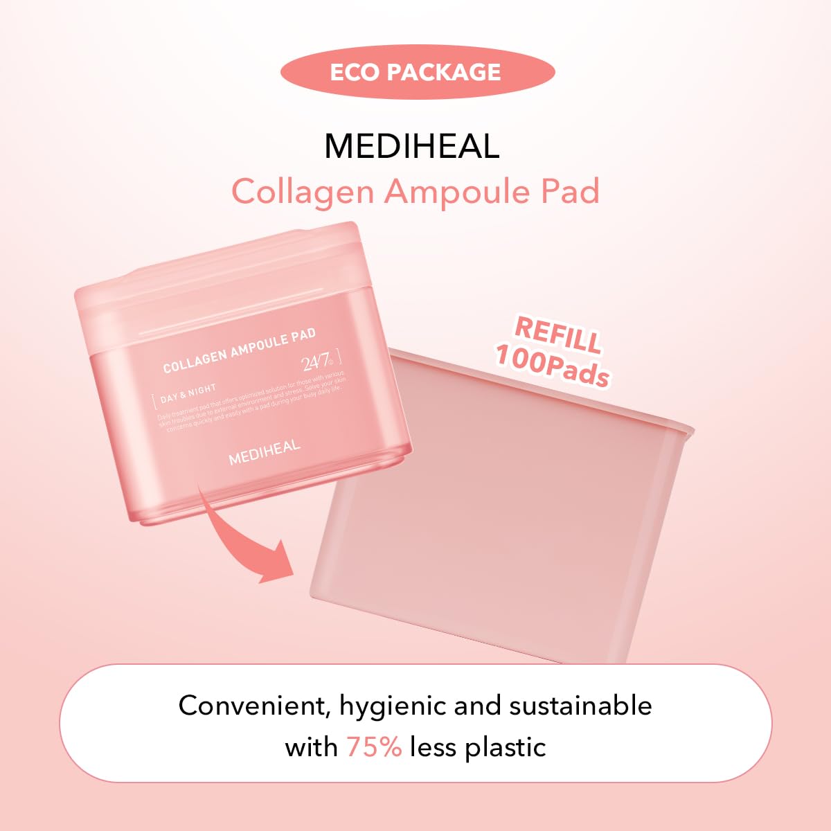 Disques coton Mediheal forme carrée pour ajustement précis