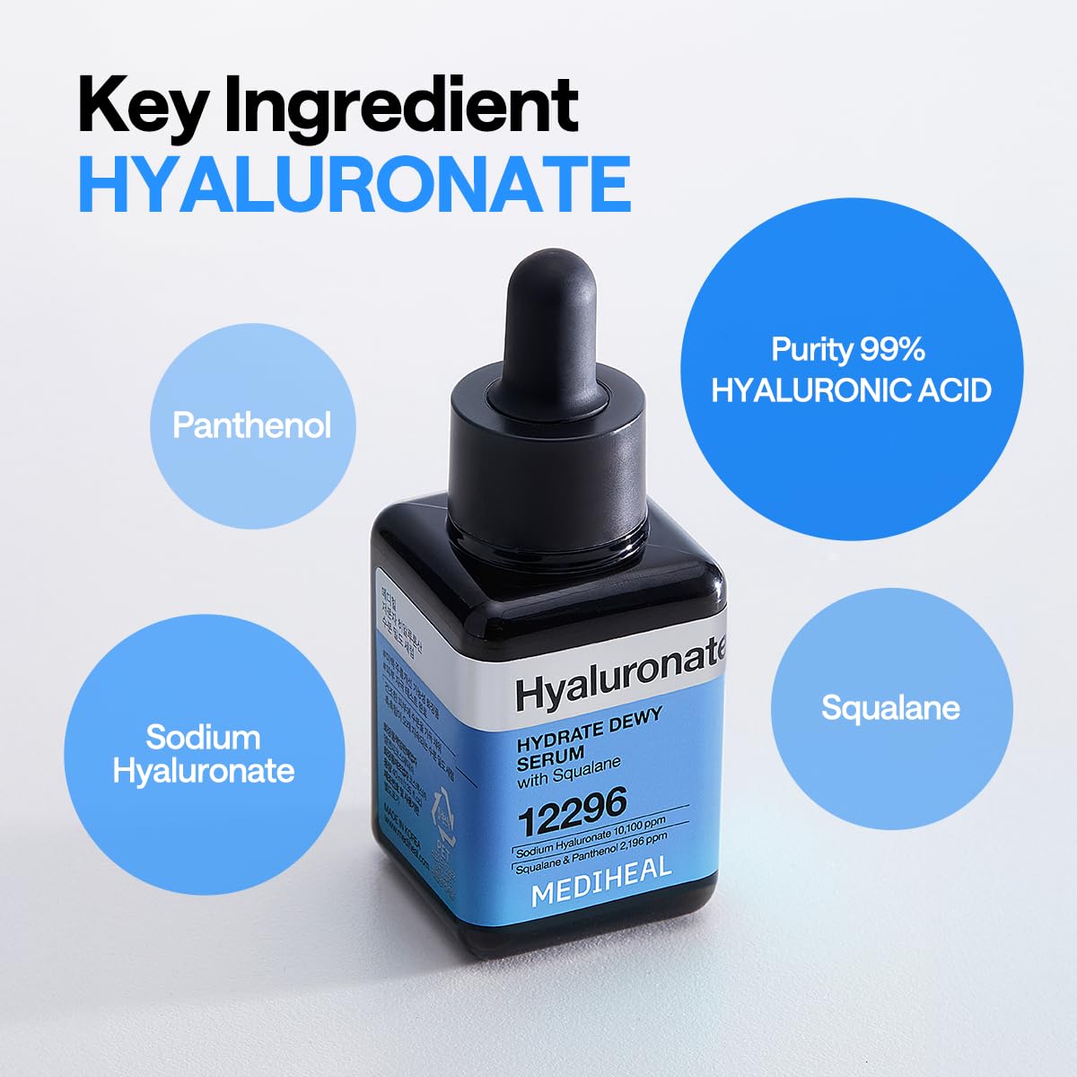 Close-up of hyaluronic acid ingredients on label