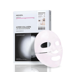 Mediheal Hyper Collagen hydrogel mask with essence delivers hydration for smoother skin.