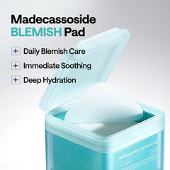Mediheal Madecassoside Blemish Pad: hydratation superficielle améliorée pour peau plus souple
