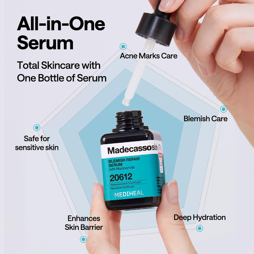 Texture légère du sérum Mediheal, qui pénètre rapidement.