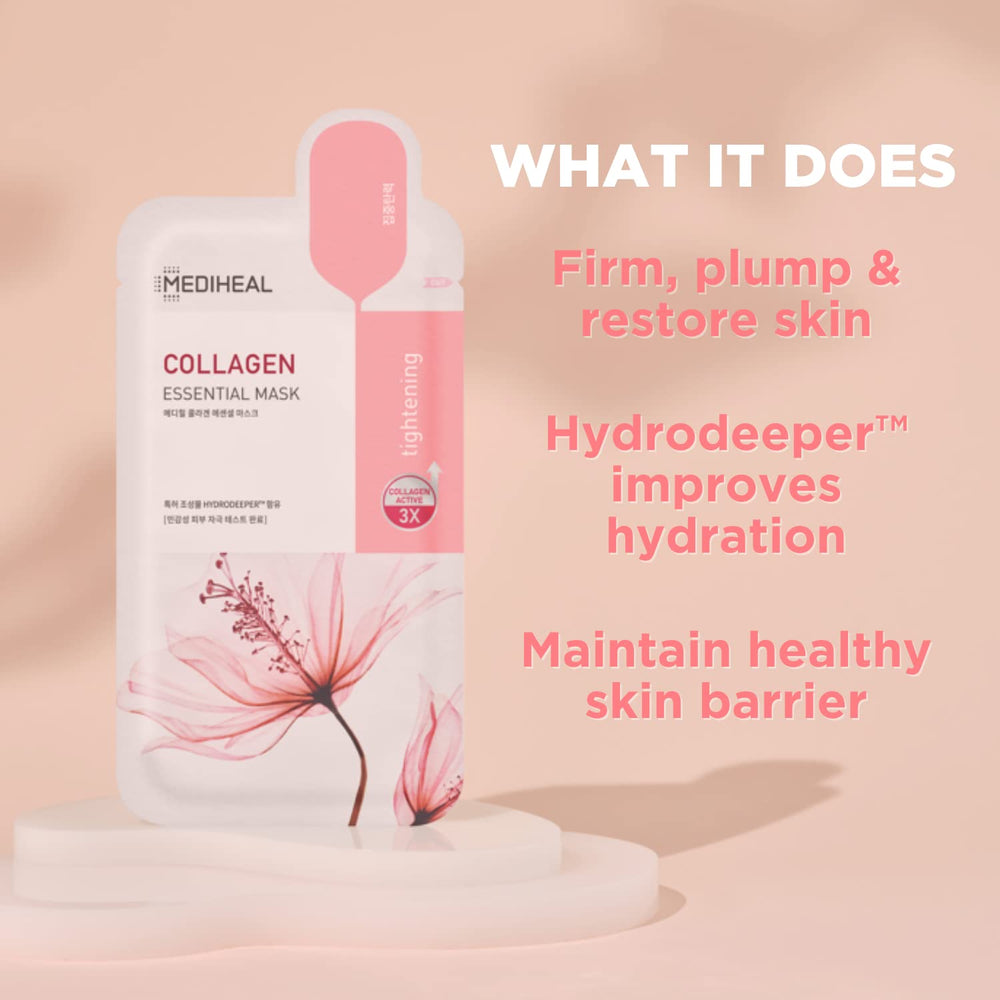 Mediheal Masque Collagène Feuille – application facile et peau rafraîchie