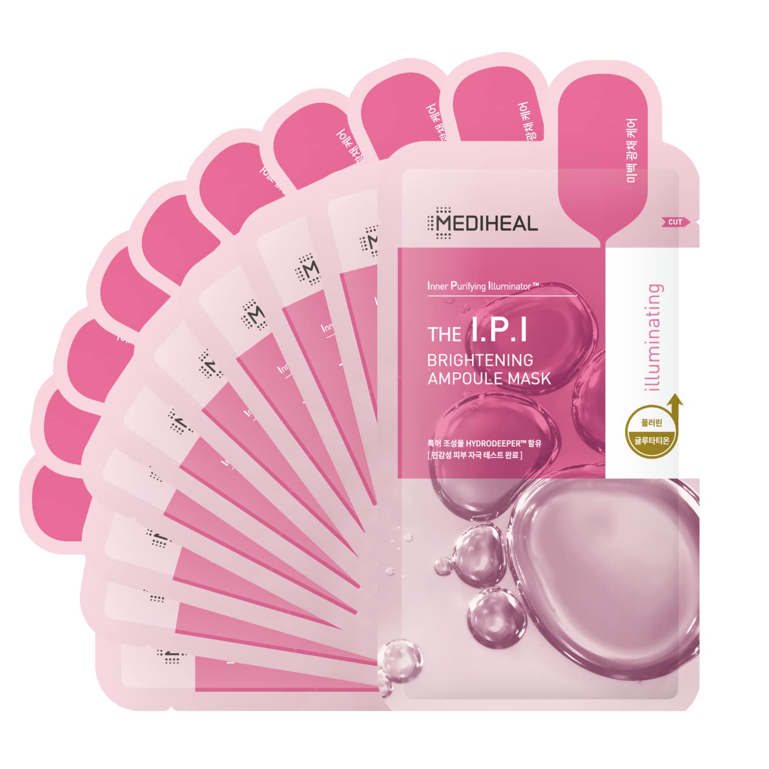 Masque hydrogel Mediheal pour une brillance et hydration durable.