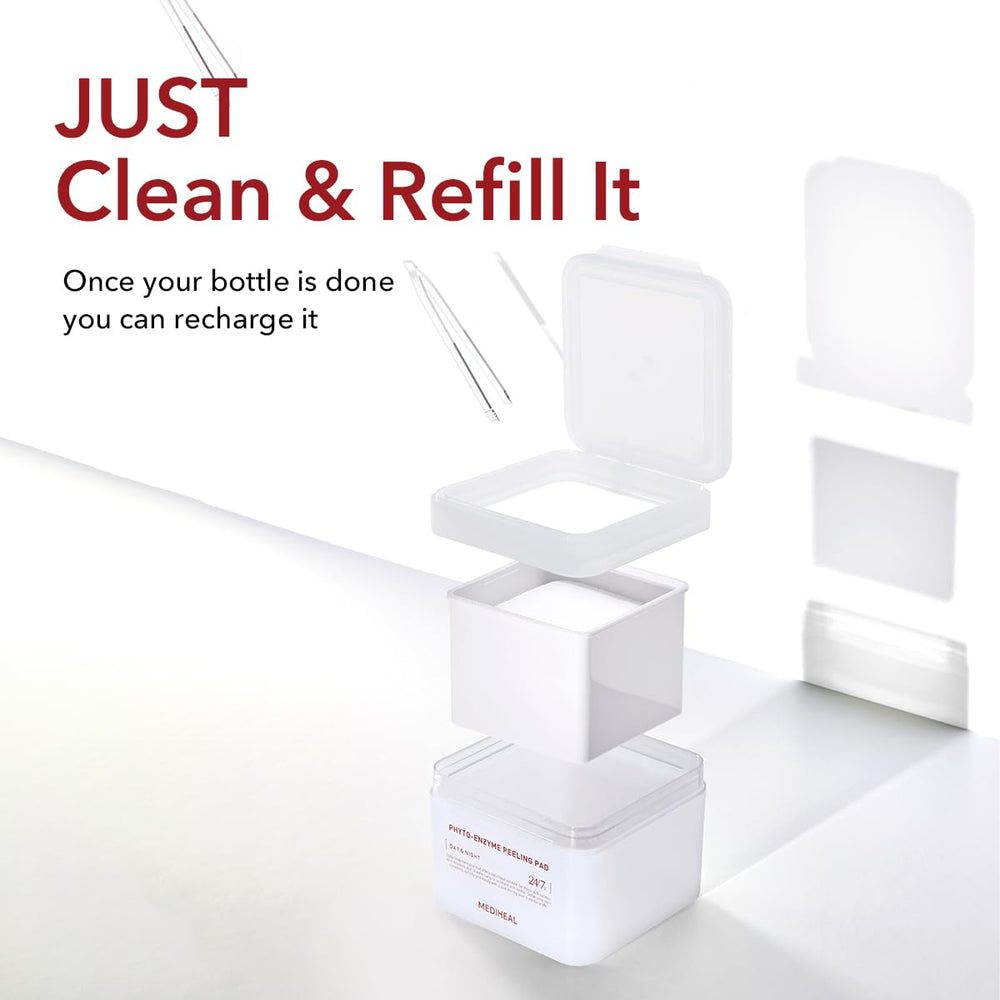 Note: refill-only product excludes storage case for Mediheal Phyto Enzyme Pad.