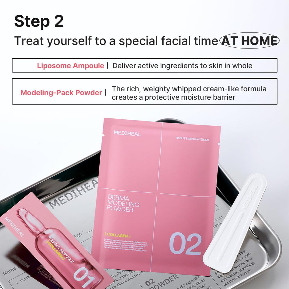 Mediheal poudre modelage elasticité : stimule l’élasticité cutanée.