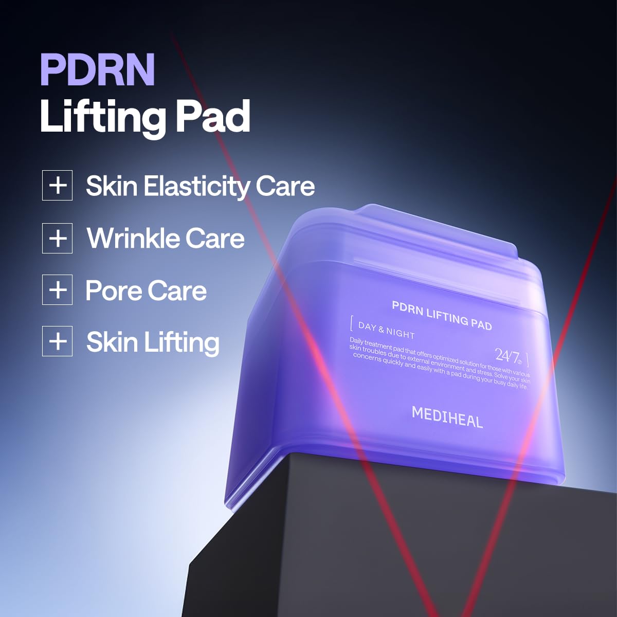 Mediheal Toner Pads PDRN Peptides renforcent l’élasticité et la structure cutanée.