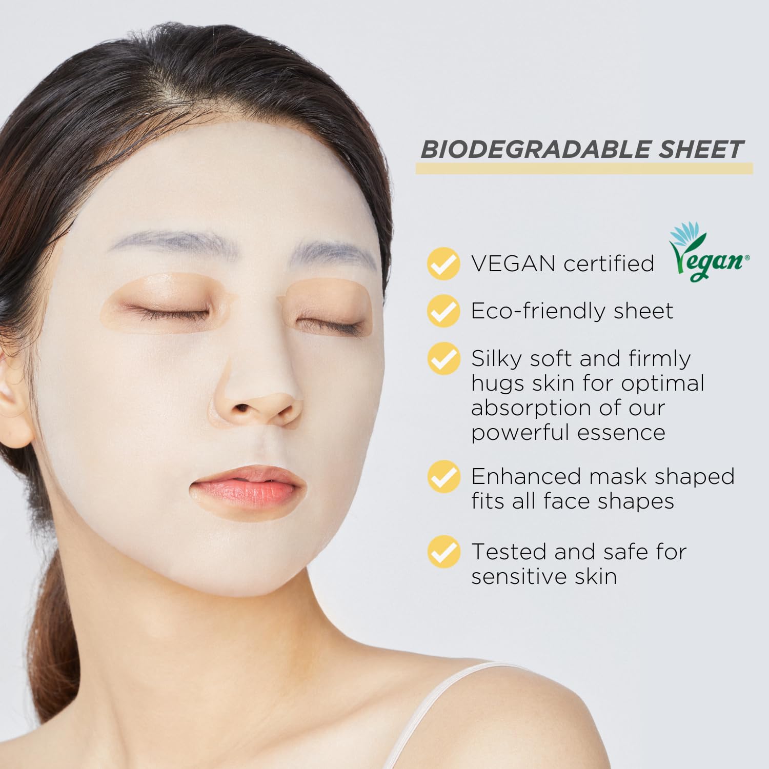 Mediheal Vita Essential: masque biodégradable respectueux de l'environnement.