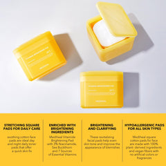 Mediheal Vitamide Brightening Pad Refill — pad prêt à l'application sur le visage.
