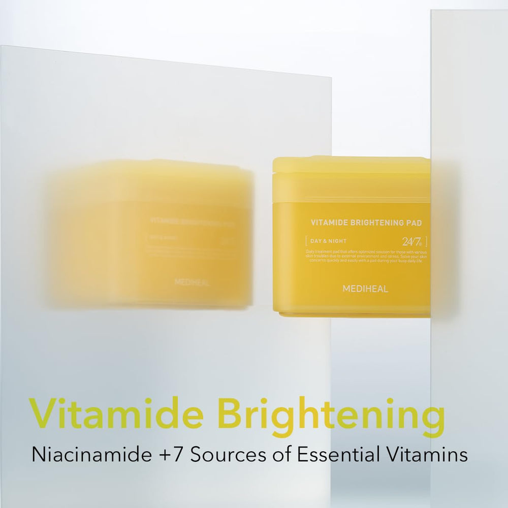 Mediheal Vitamide Brightening Pad Refill — utilisation comme masque ciblé sur le visage.