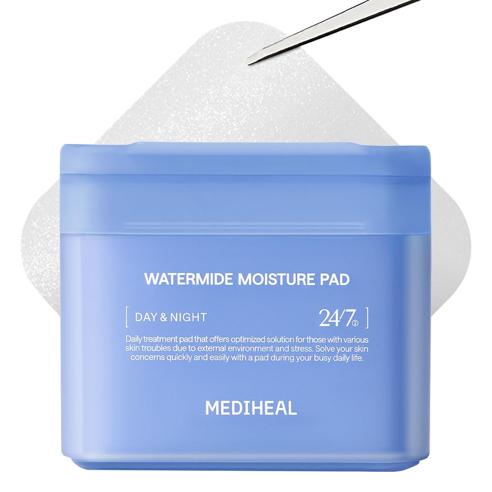 Mediheal Watermide Pad disque coton carré pour hydrater et rafraîchir.