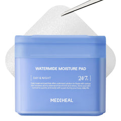 Mediheal Watermide Pad disque coton carré pour hydrater et rafraîchir.