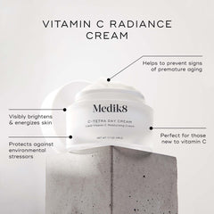 Medik8 C-Tetra Crème de jour : application quotidienne facile et rapide.