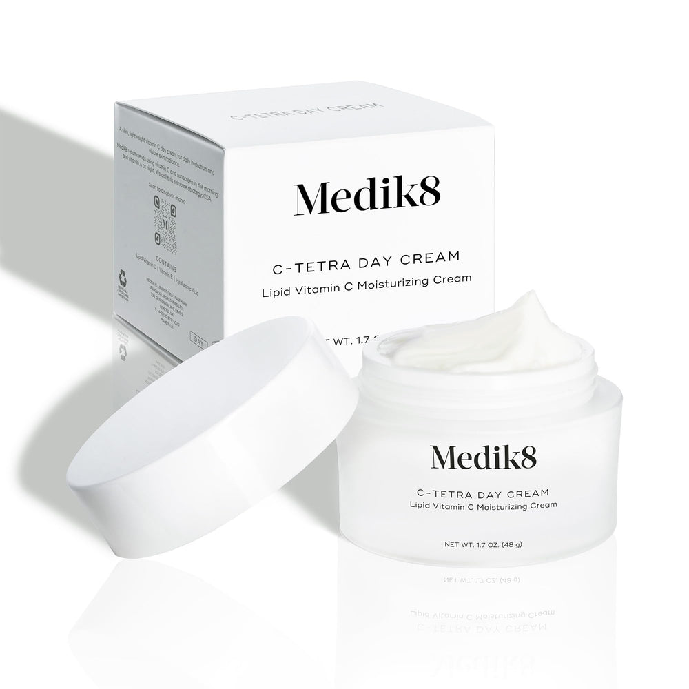Medik8 C-Tetra Crème de jour : rituel beauté quotidien et hydratant.