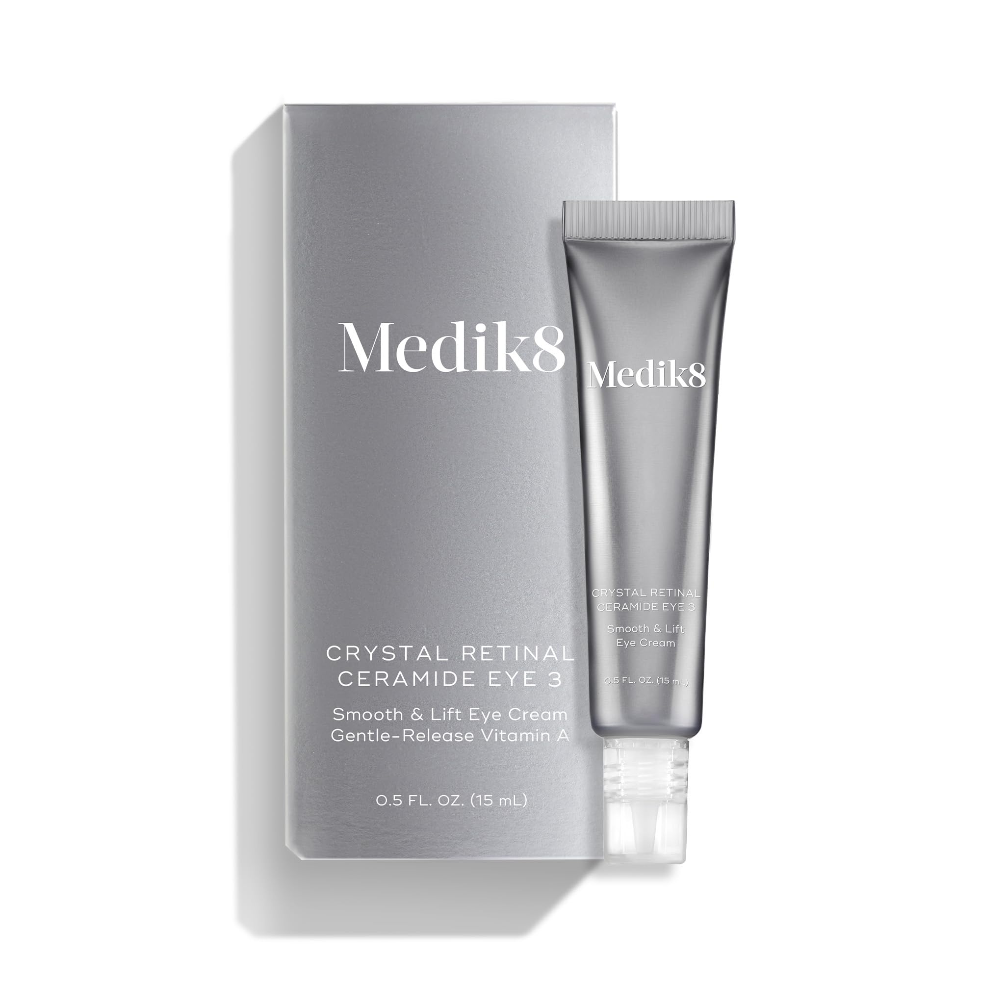 Medik8 Crystal Retinal Ceramide Eye 3 — résultat potentiel sur l’éclat et la fermeté du regard.