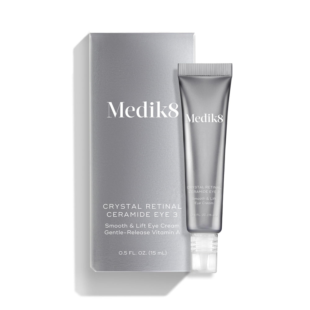 Medik8 Crystal Retinal Ceramide Eye 3 — résultat potentiel sur l’éclat et la fermeté du regard.