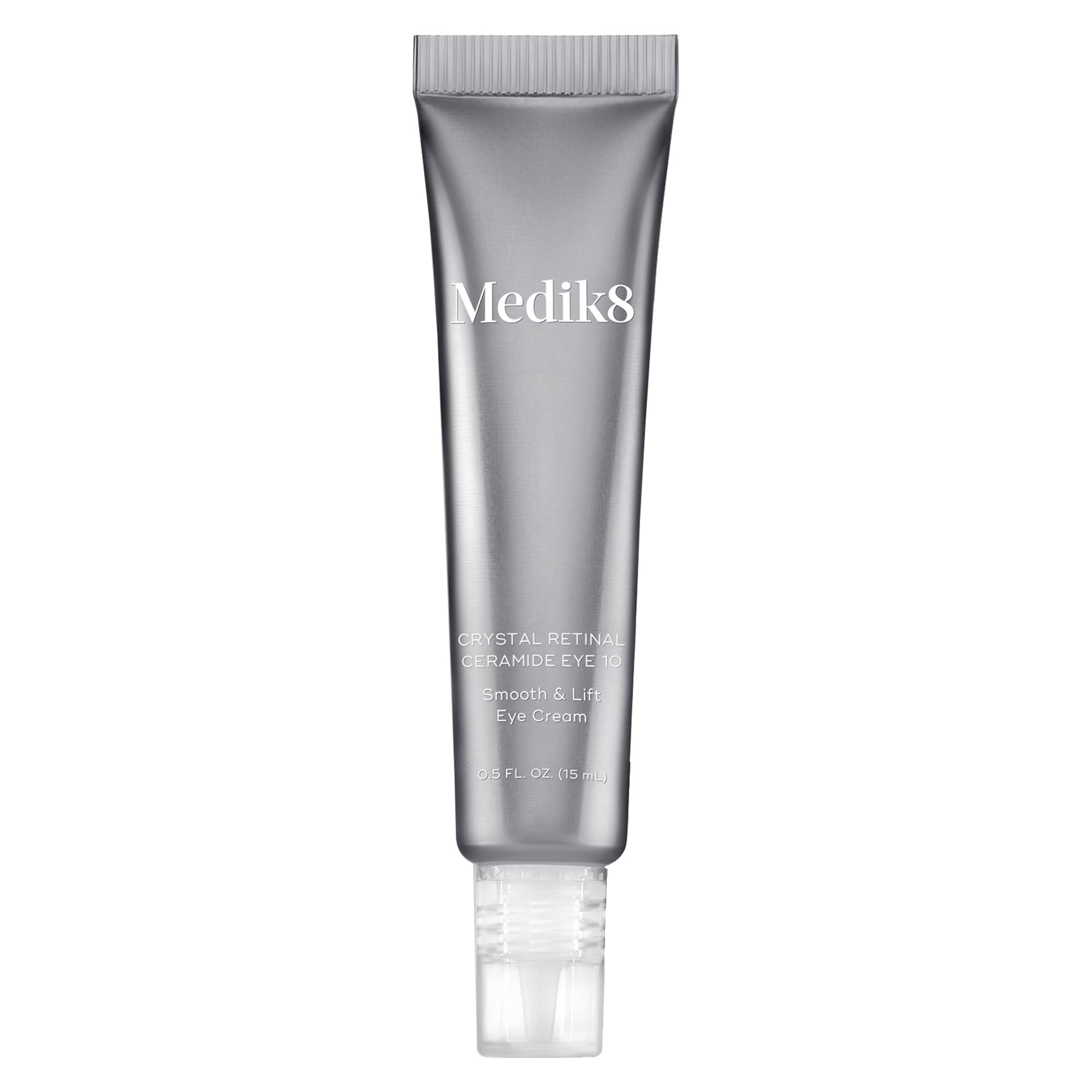 Medik8 Crystal Retinal Ceramide Yeux 10 – flacon: soin contour des yeux doux pour peaux sensibles.