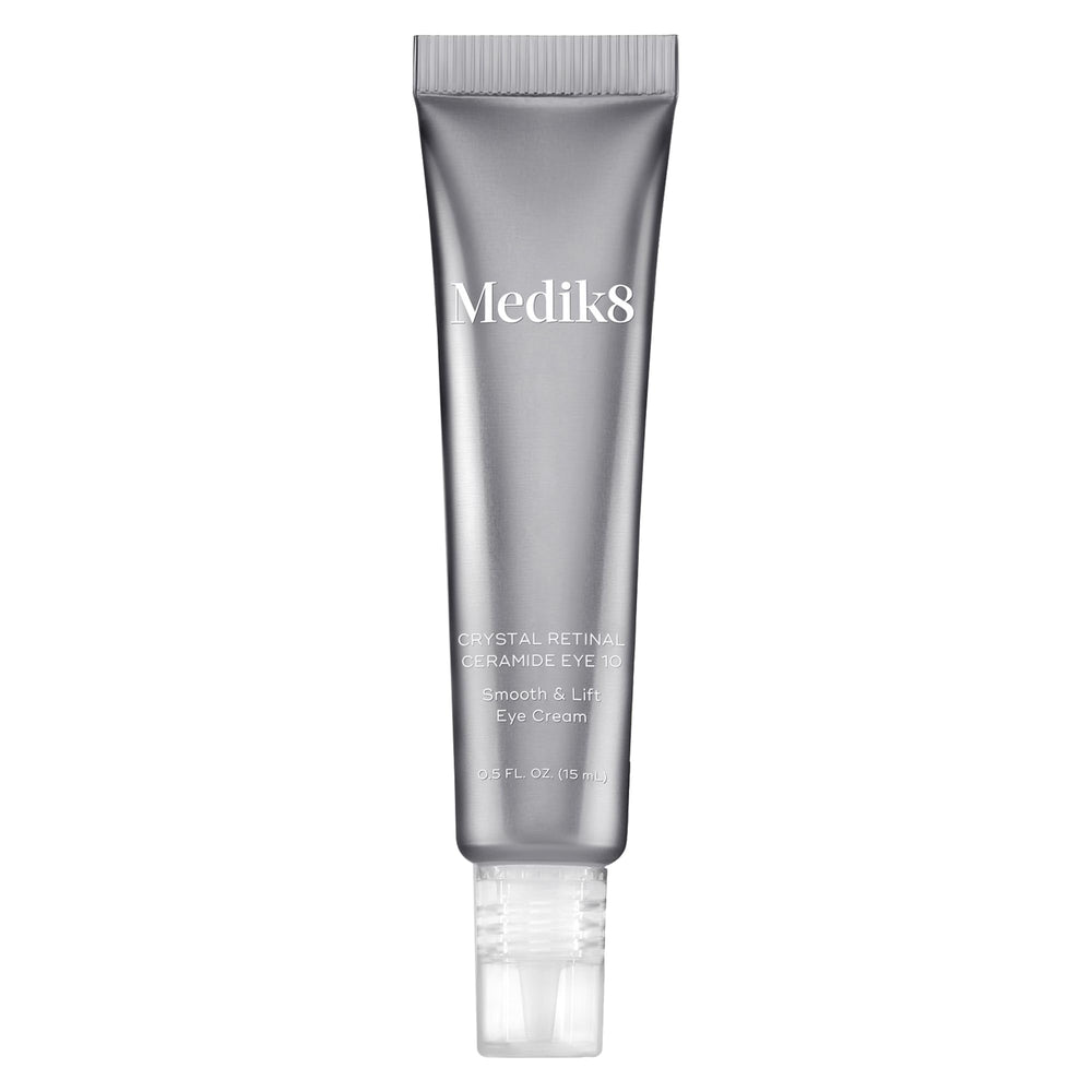 Medik8 Crystal Retinal Ceramide Yeux 10 – flacon: soin contour des yeux doux pour peaux sensibles.