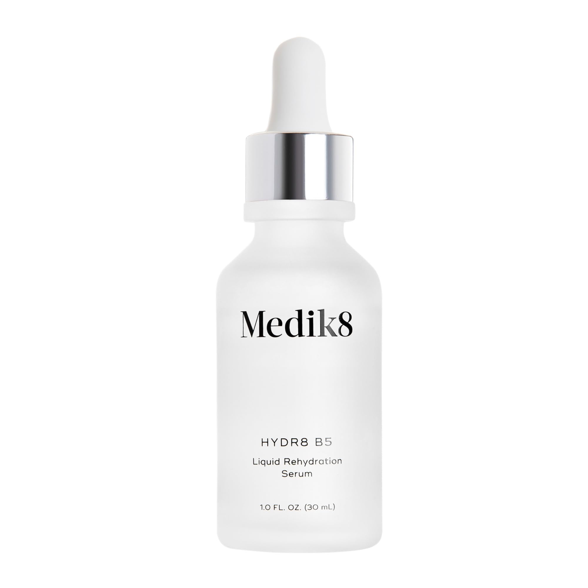 Medik8 Hydr8 B5 – bouteille pompe montrant une hydratation rapide et durable.