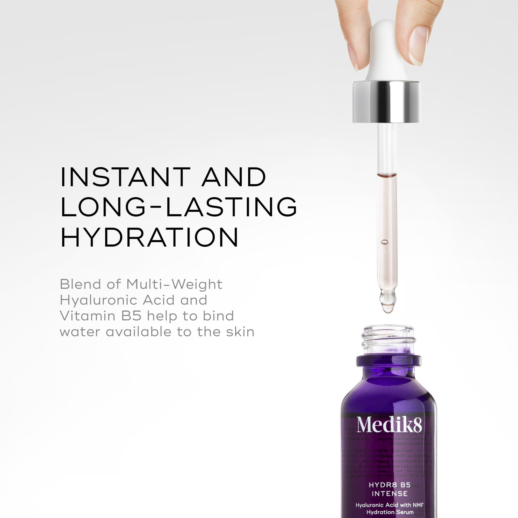 Medik8 Hydr8 B5 Intense – emballage élégant qui protège le sérum lors des voyages.