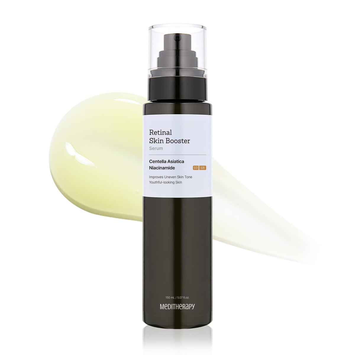 MEDITHERAPY Retinal Serum, bouteille élégante pour une routine quotidienne douce et lumineuse.