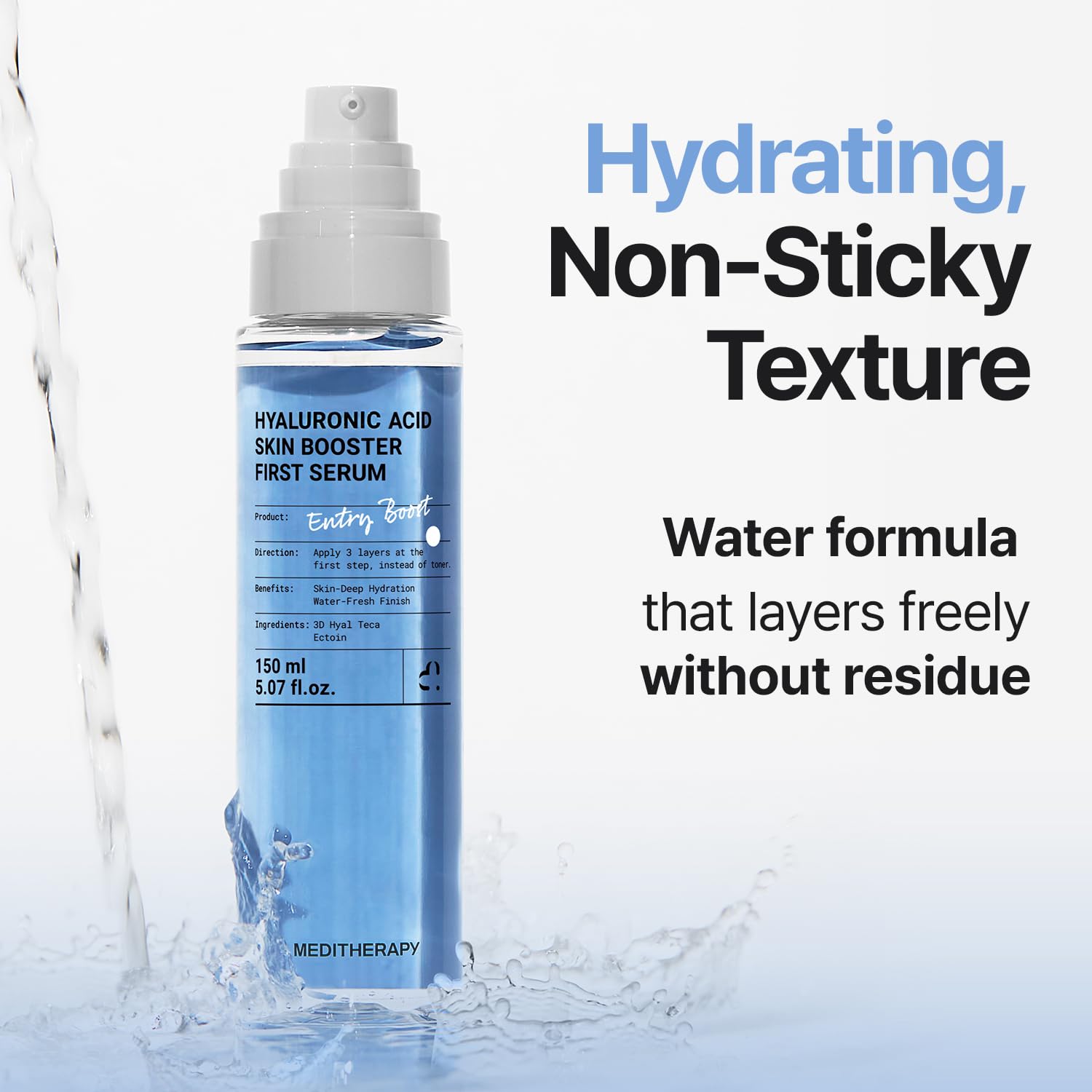 MEDITHERAPY sérum application sur le visage et le cou pour hydratation complète