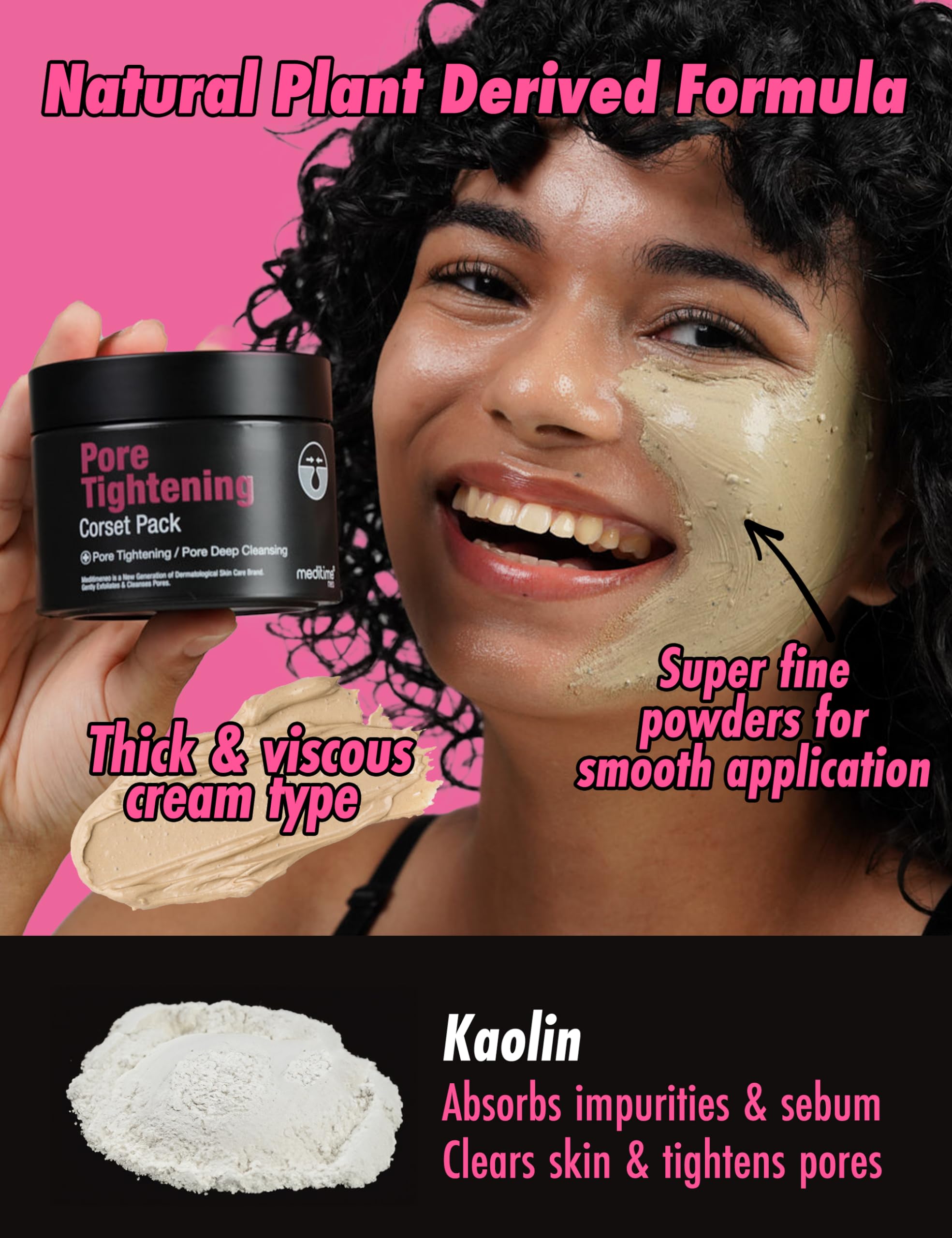 Meditime Pore Corset Pack effet éclat cosméceutique