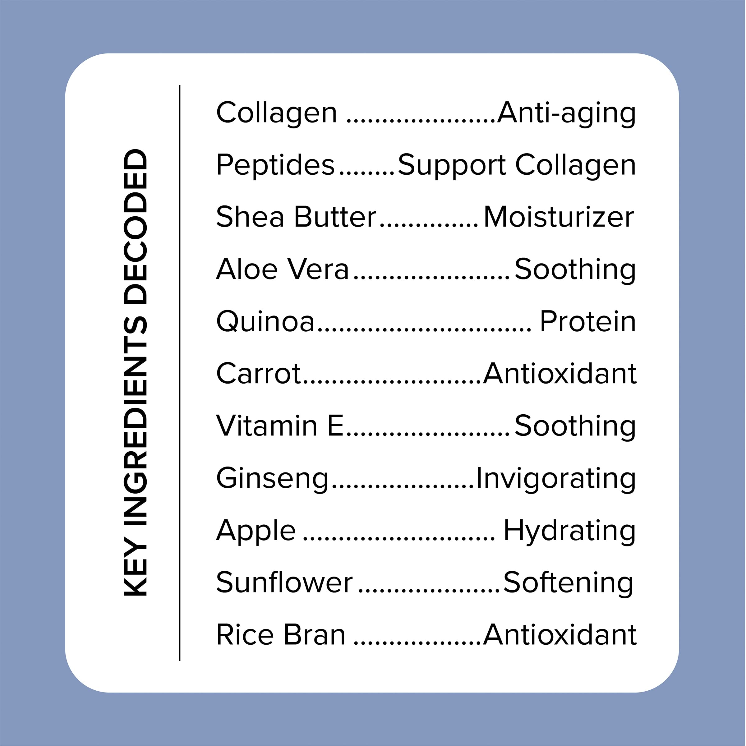 Application quotidienne visage et corps, peau plus lisse après usage.
