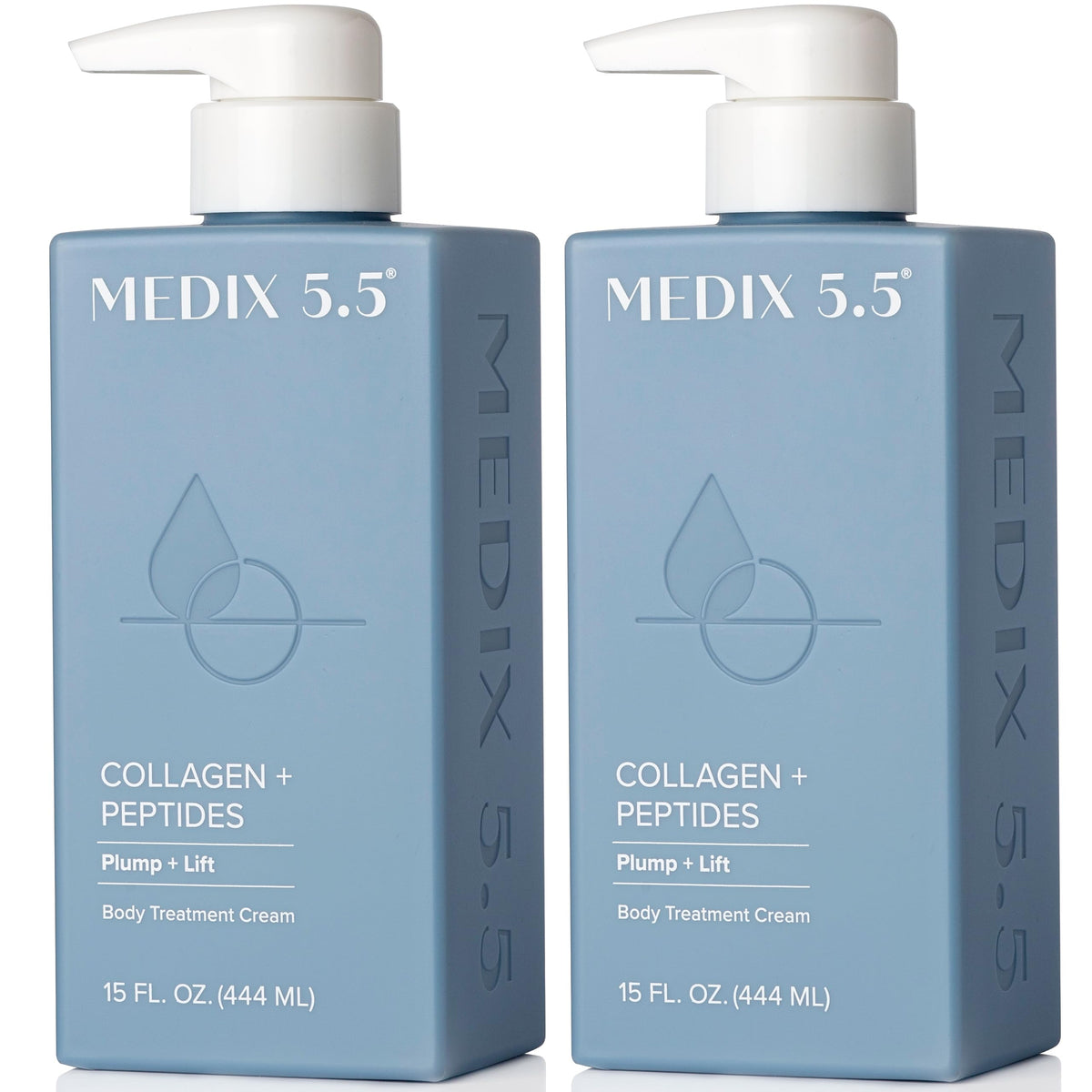 Medix 5.5 Crème collagène pour visage et corps, bouteille, hydratation et élasticité.