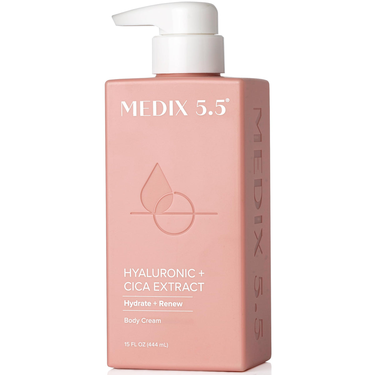 Medix 5.5 Crème Hyaluronique – bouteille, hydratation durable visage et corps.