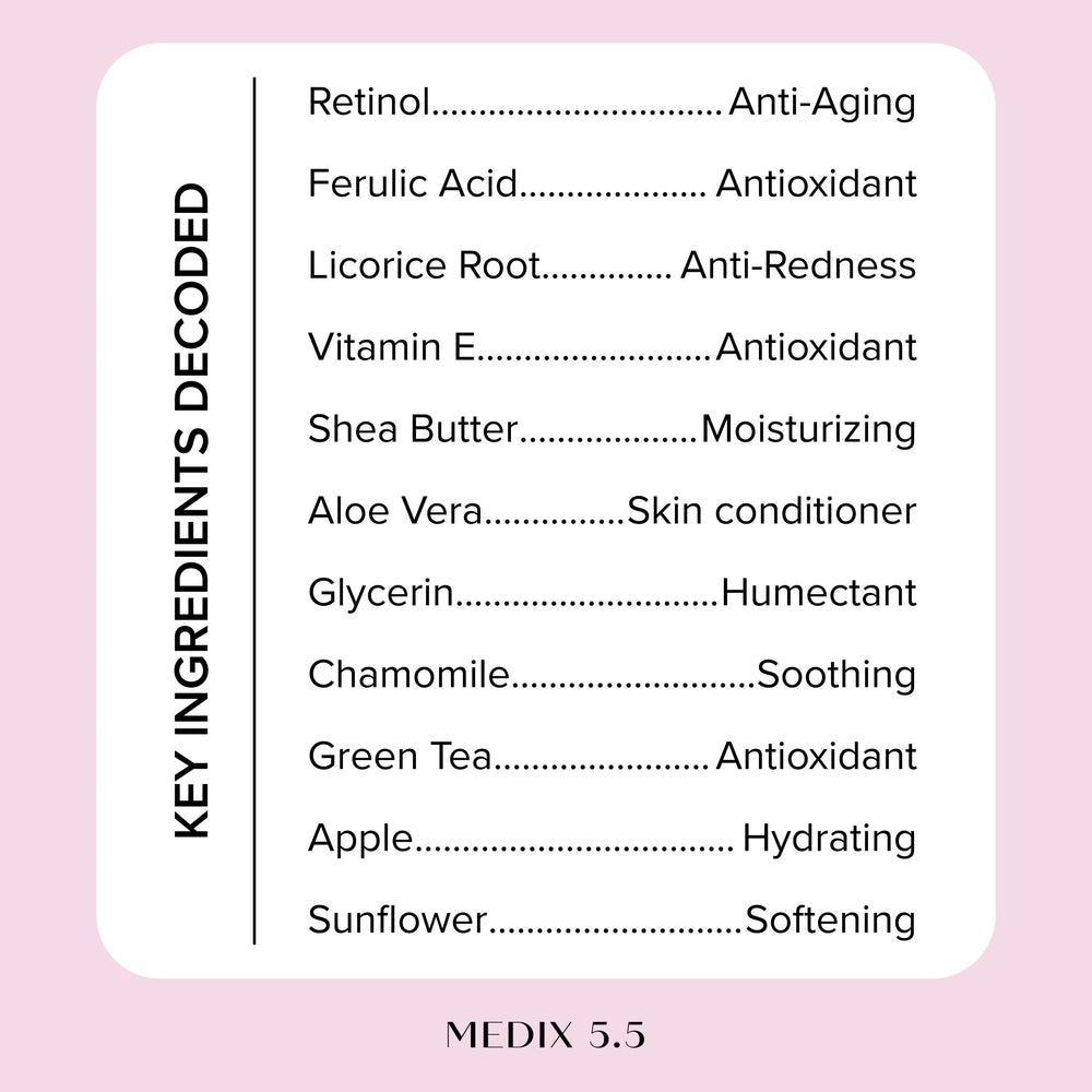 Medix 5.5 crème rétinol sans parfum – texture légère.