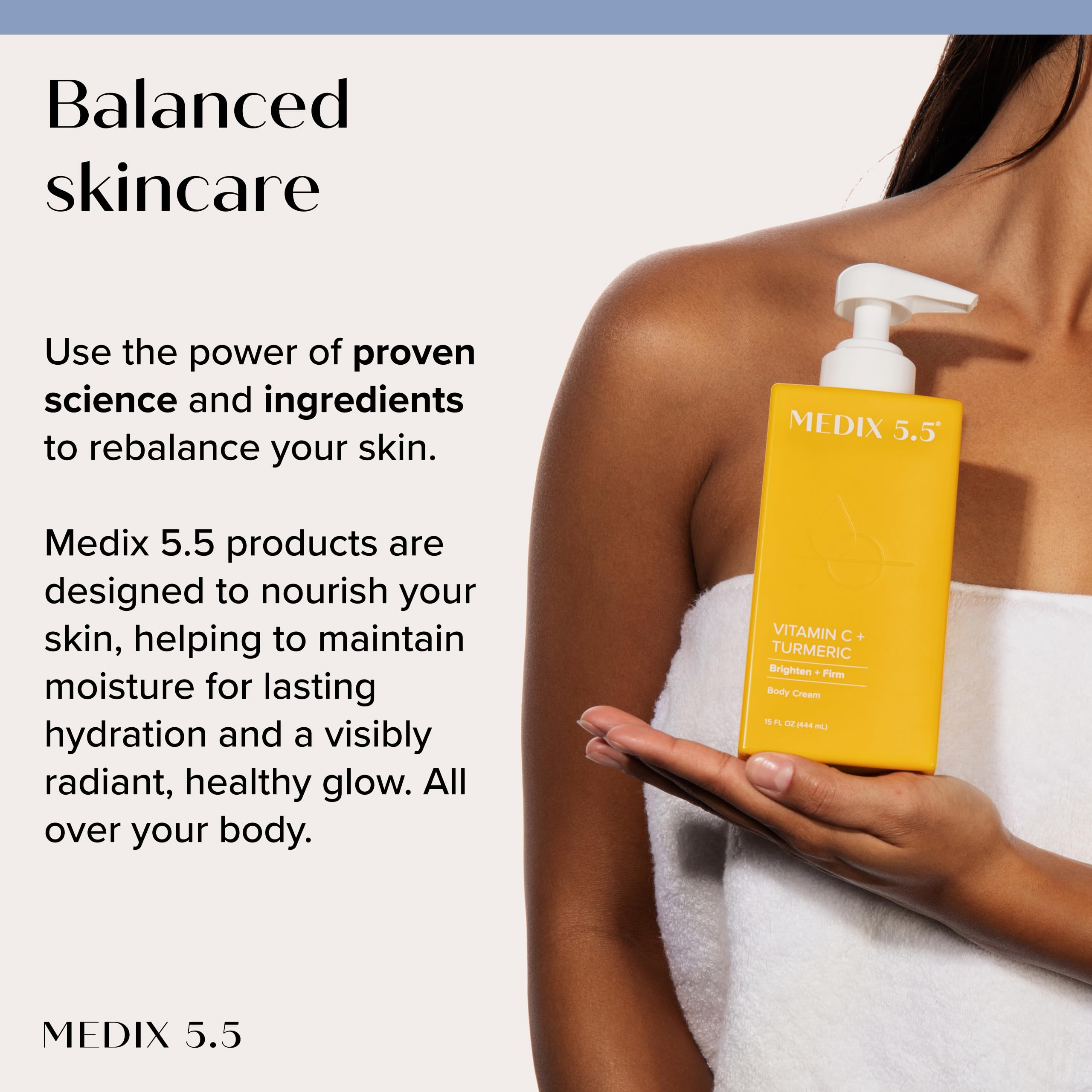 Curcuma et vitamine C pour un teint lumineux et uniforme.