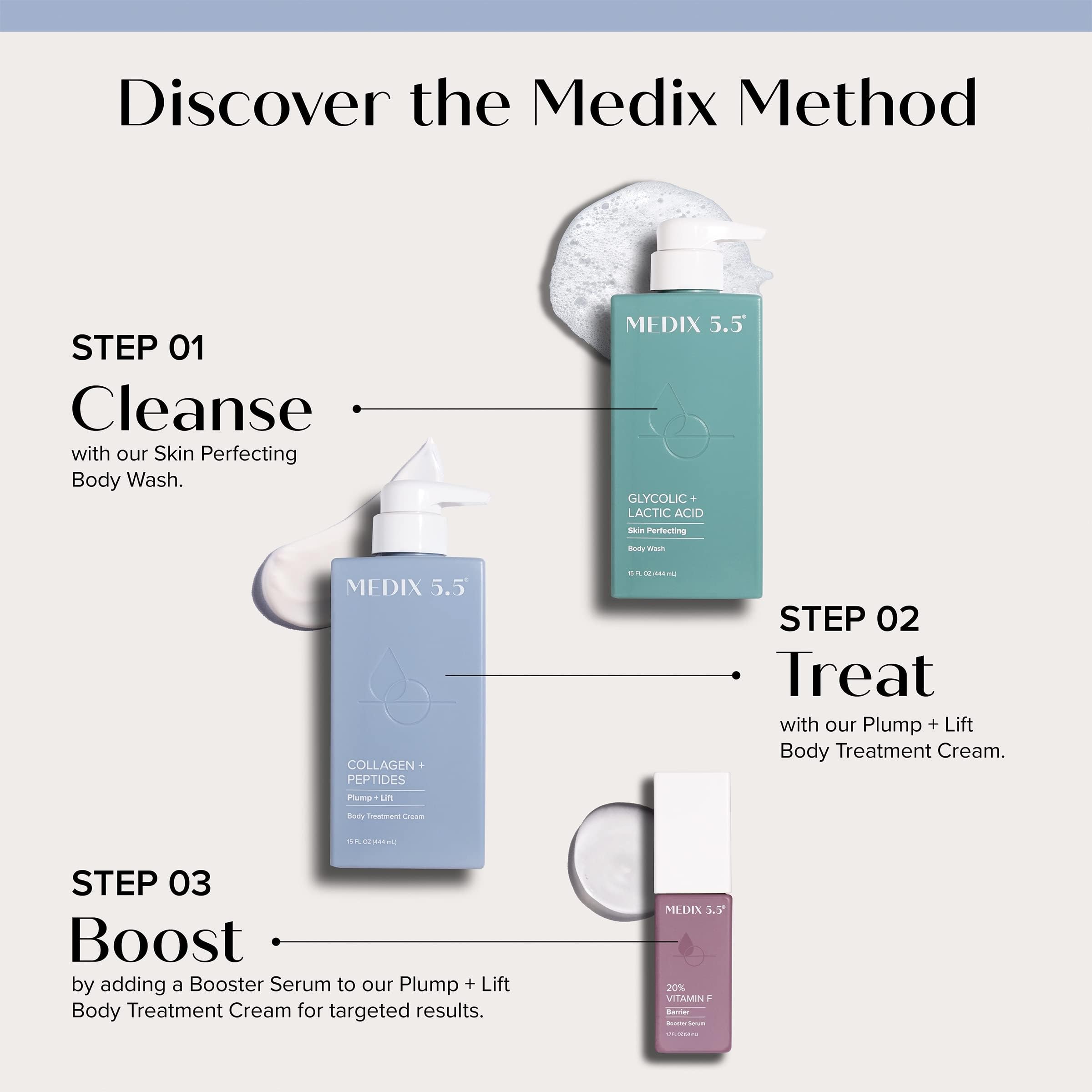 Medix 5.5 Eau exfoliante AHA Glycolique, nettoie visage et corps en profondeur