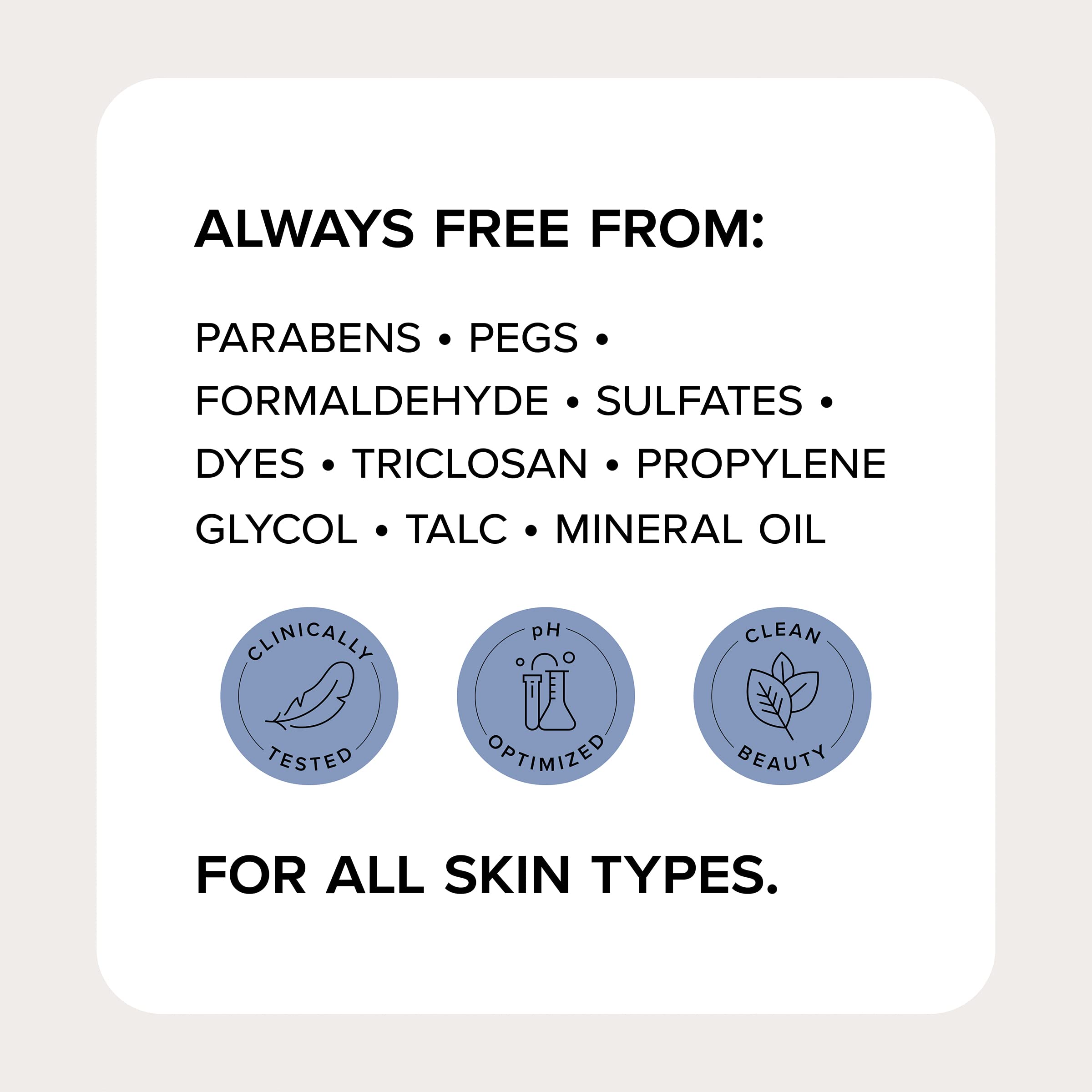 Formule testée dermatologiquement et fabriquée aux États‑Unis, soin sûr.