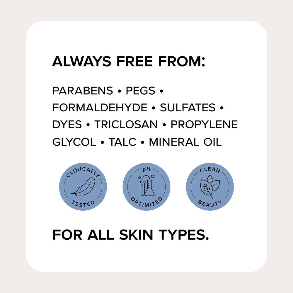 Formule testée dermatologiquement et fabriquée aux États‑Unis, soin sûr.