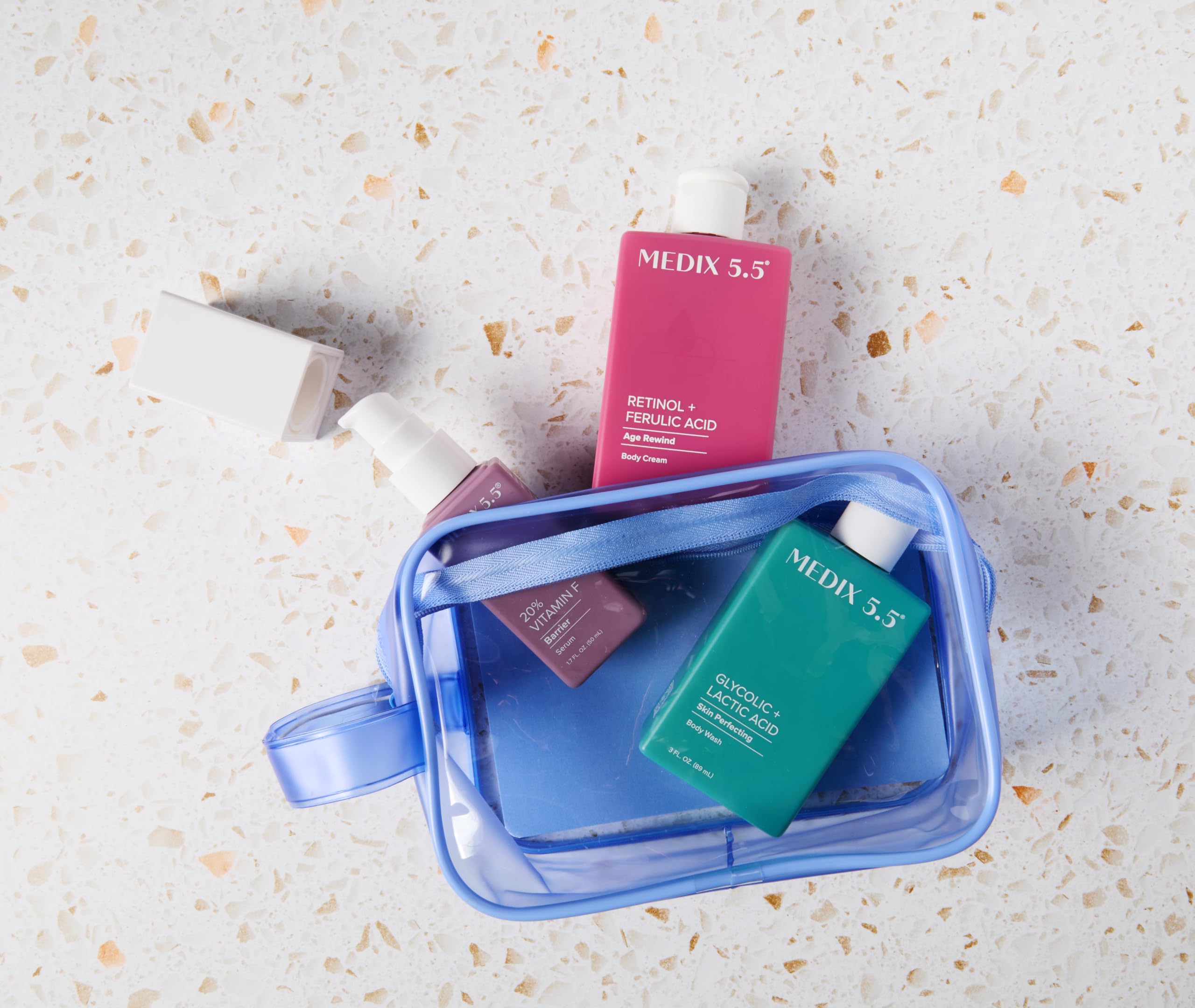 Medix 5.5 Kit Voyage Douche Exfoliante Glycolique exfolie en douceur