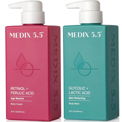 Medix 5.5 – lavage-visage-corps exfoliant AHA: peau plus nette et lisse
