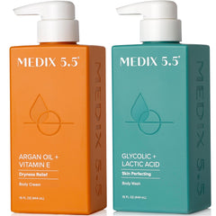 Medix 5.5 Lave-visage exfoliant glycolique pour peau lisse et lumineuse.