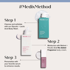 Medix 5.5 mousse nettoyante exfoliante pour visage et corps sans parfum.